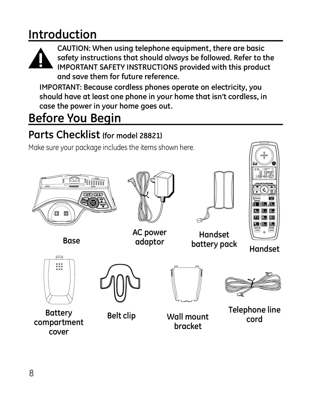 GE 28821 manual Introduction, Before You Begin 