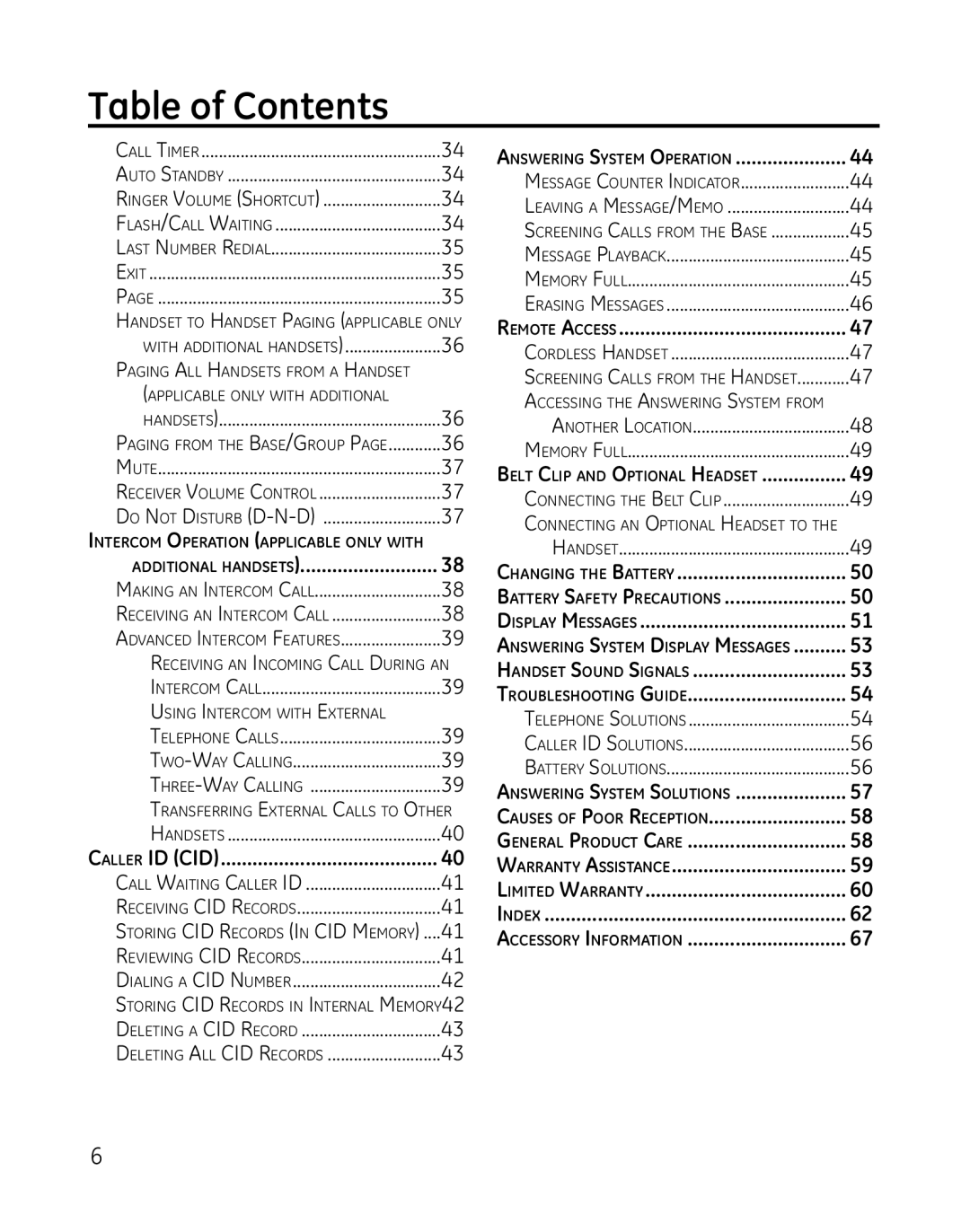 GE 28851 manual Another Location 