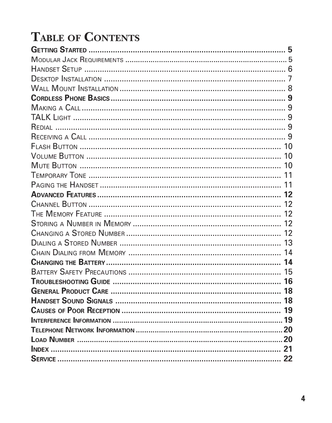 GE 2900SST important safety instructions Table of Contents 