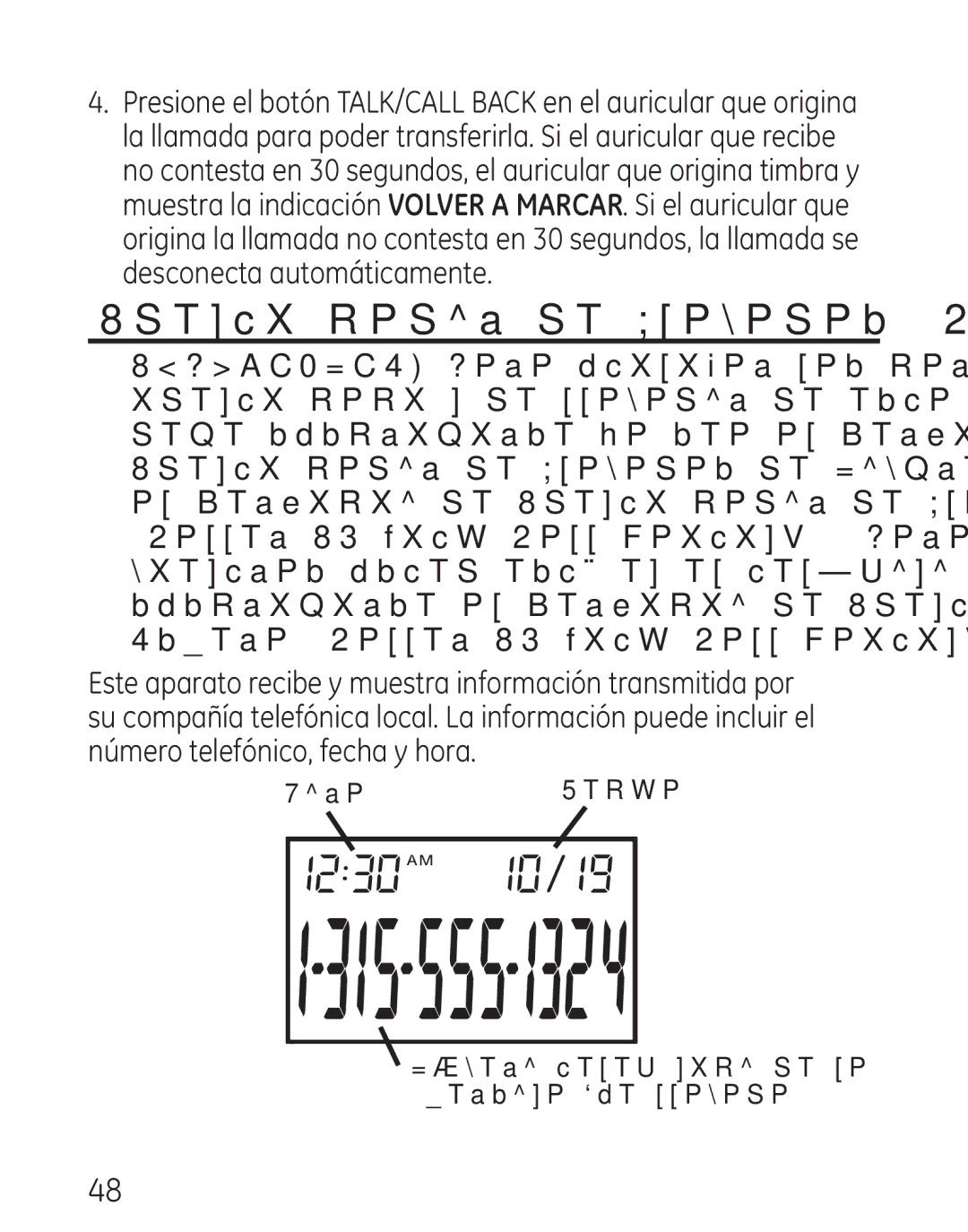 GE 29111 Series manual Identificador de Llamadas Caller ID/CID 