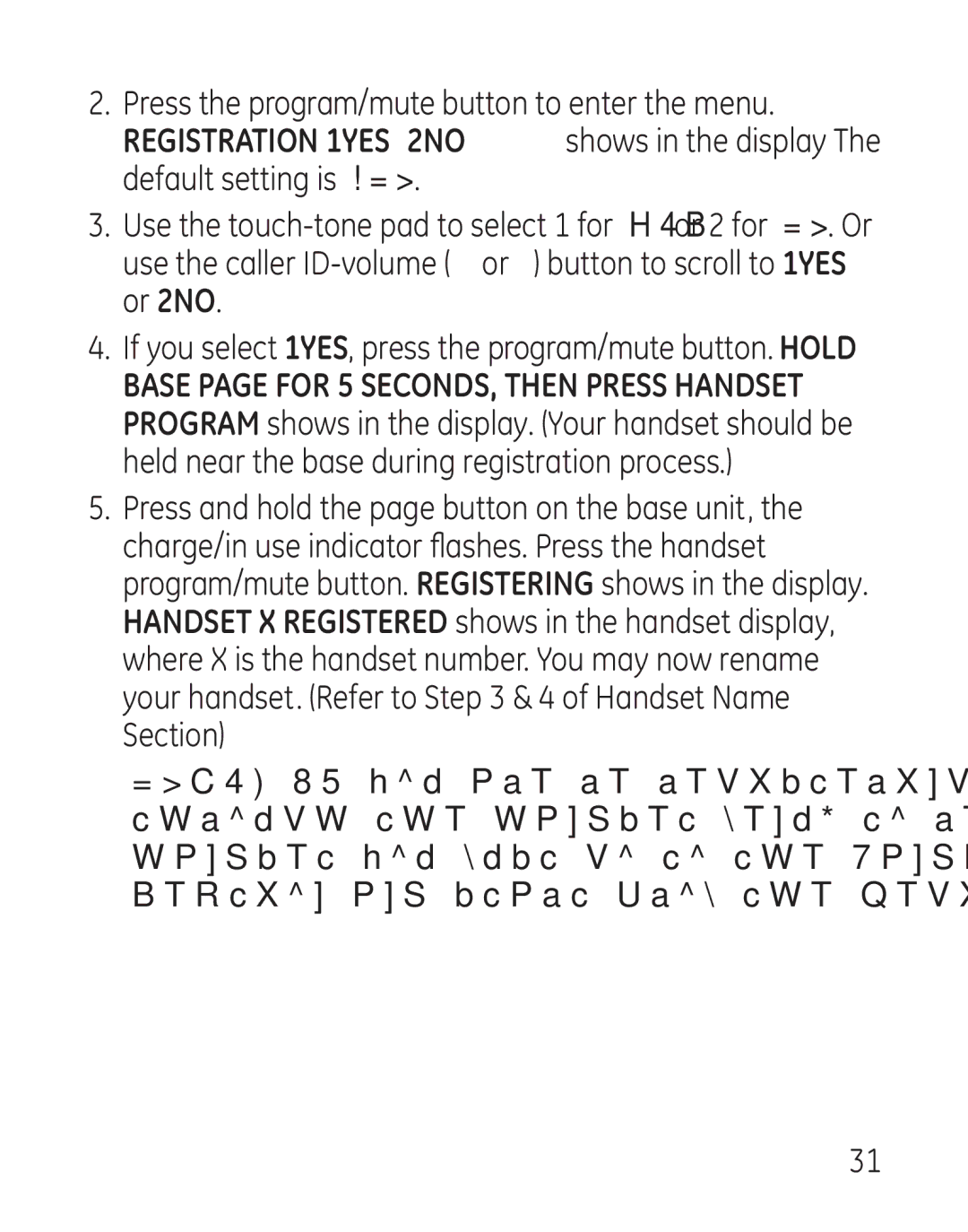 GE 29111 Series manual If you select 1YES, press the program/mute button. Hold 