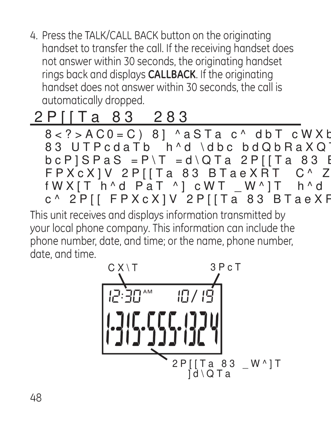 GE 29111 Series manual Caller ID CID 