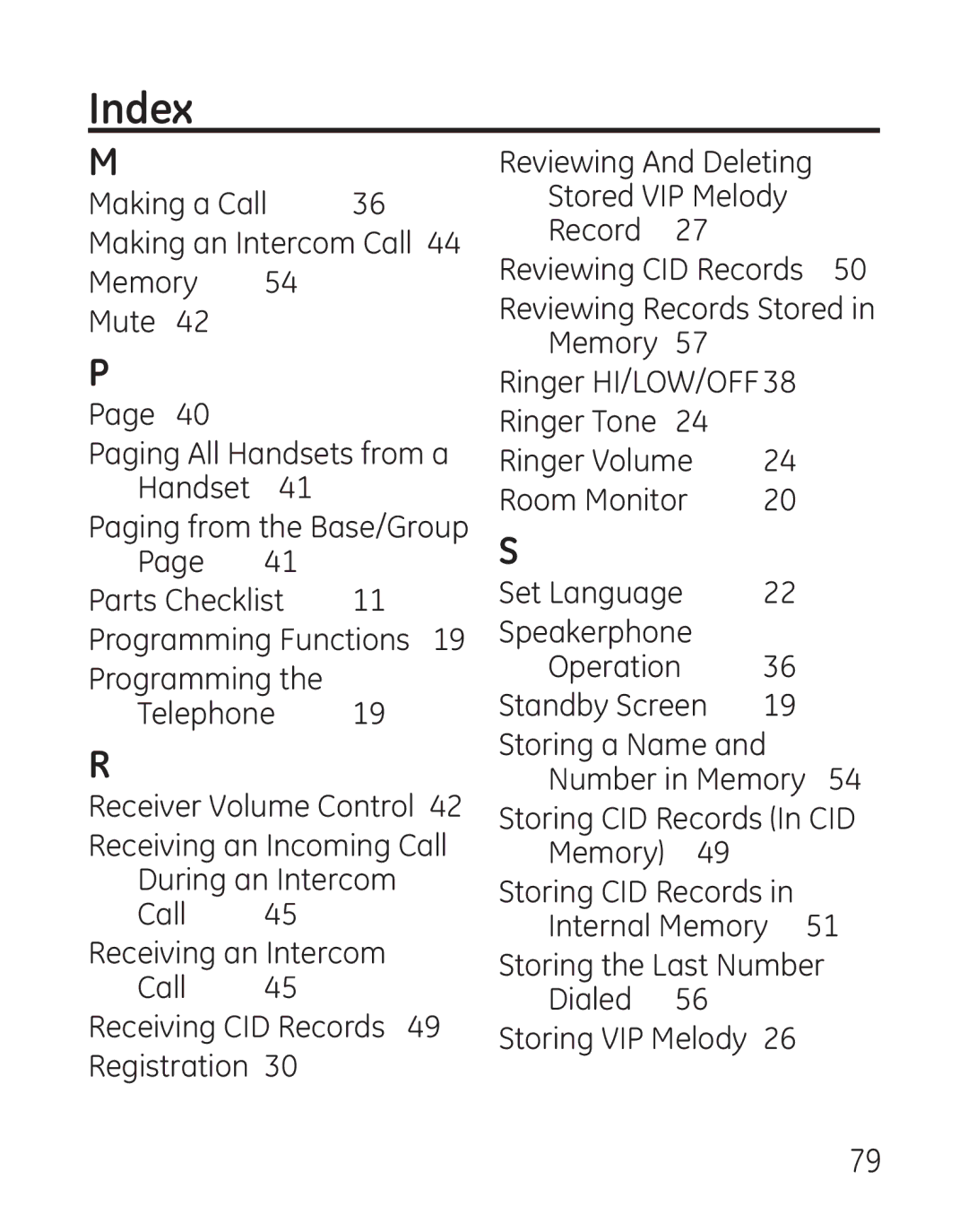 GE 29111 Series manual Receiving an Incoming Call 