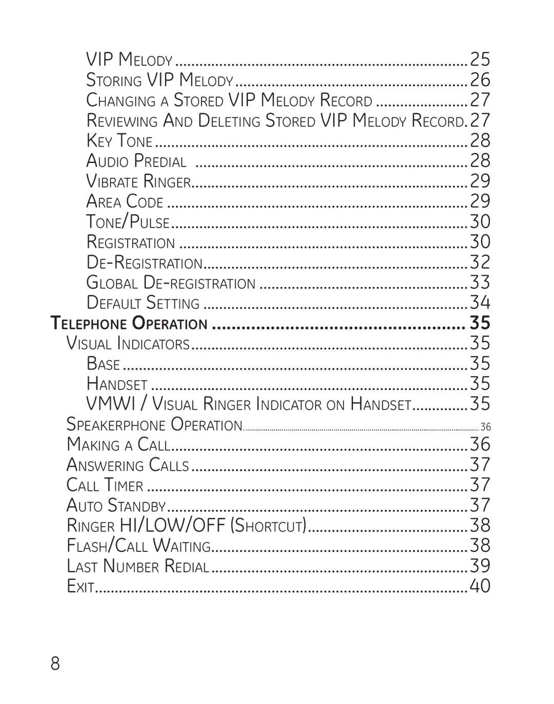 GE 29111 Series manual Changing a Stored VIP Melody Record, Telephone Operation 