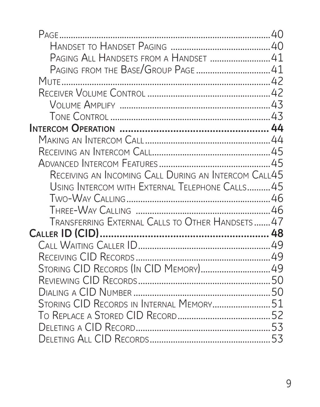 GE 29111 Series manual Paging from the Base/Group, Intercom Operation 