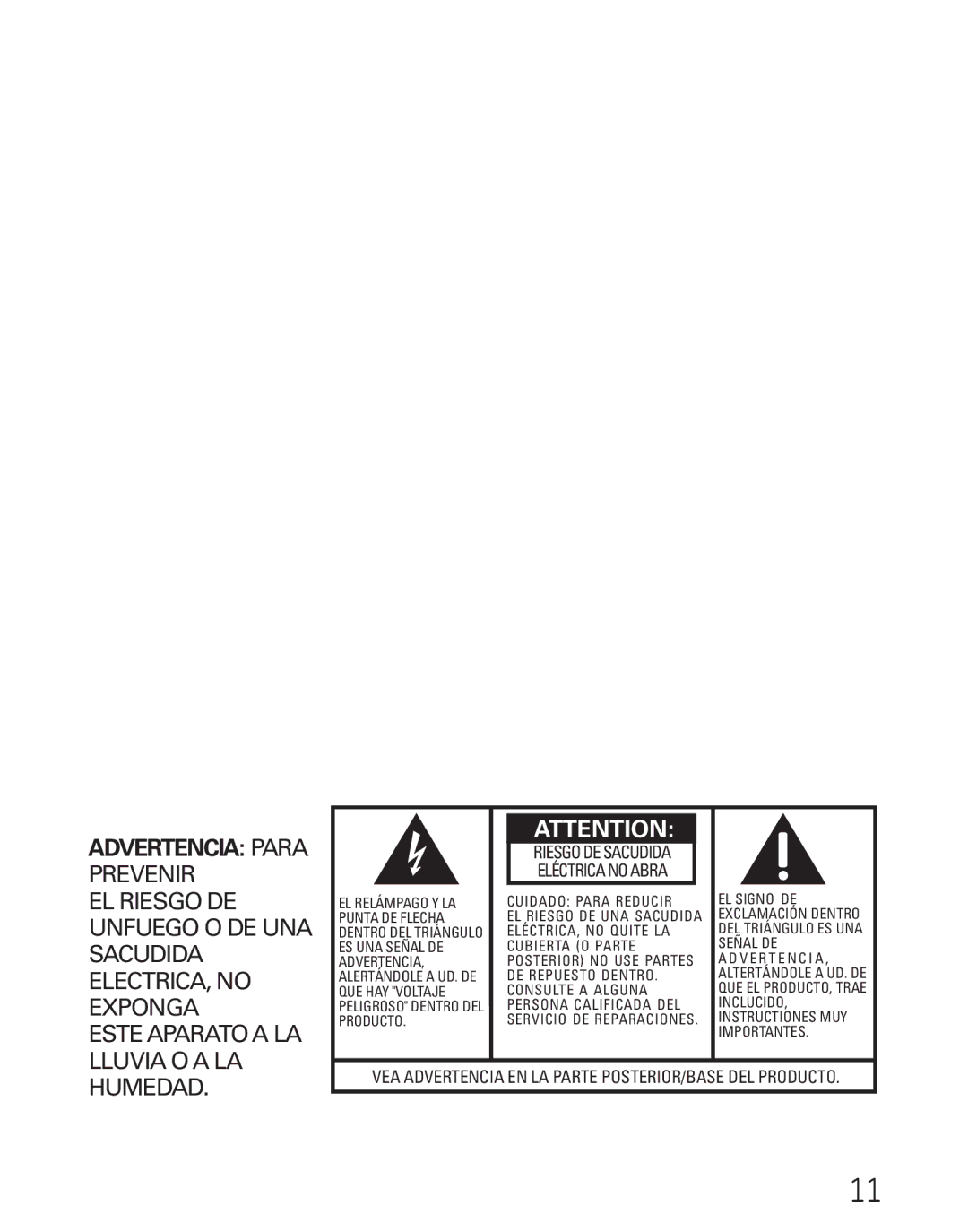 GE 29111 Series manual Advertencia Para 