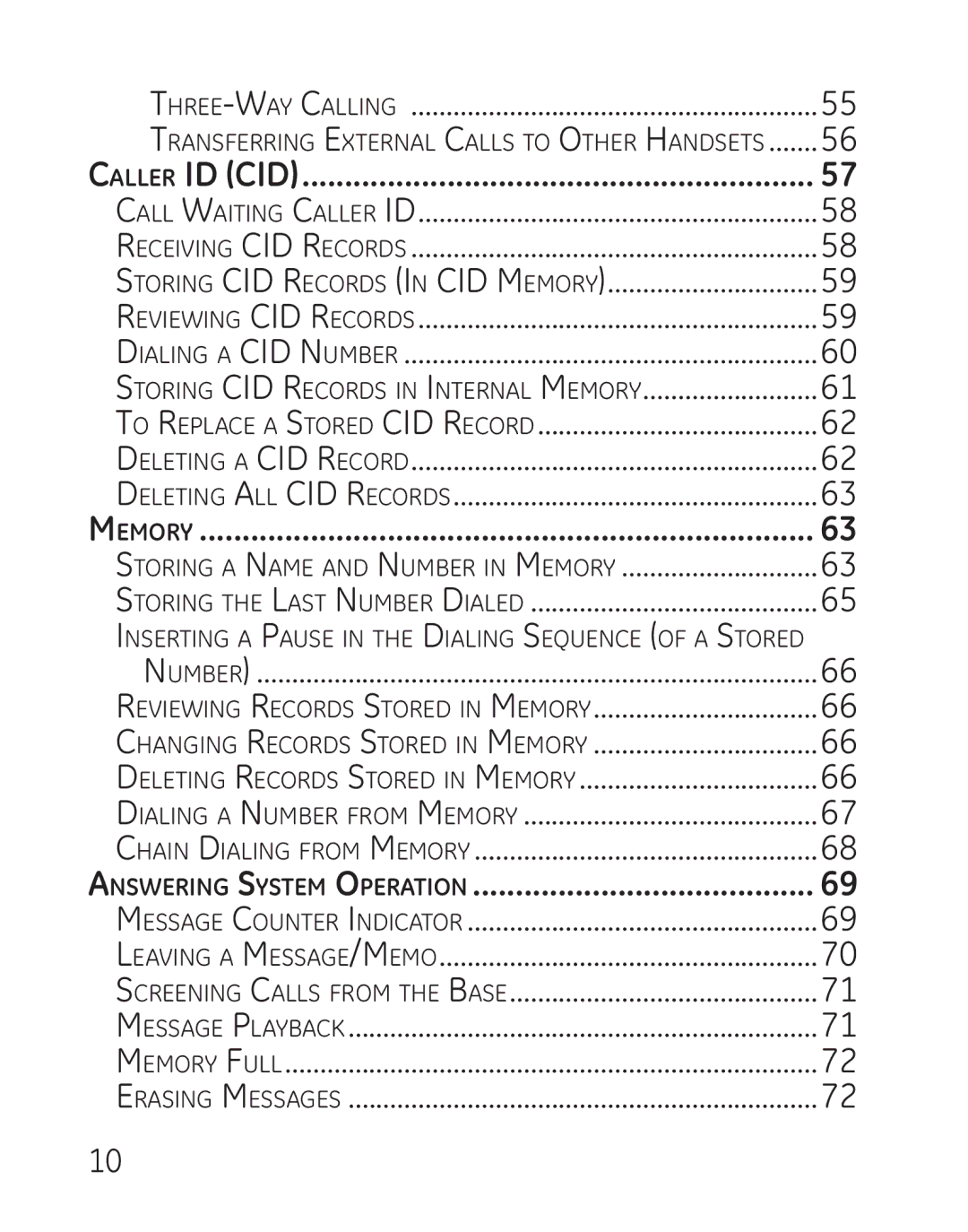 GE 29115 Series manual Answering System Operation 