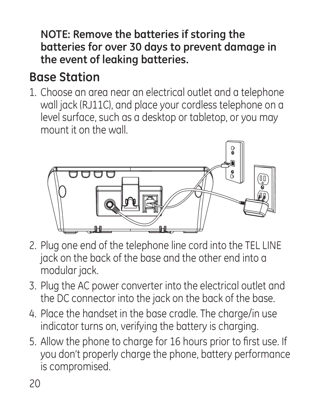 GE 29115 Series manual Base Station 