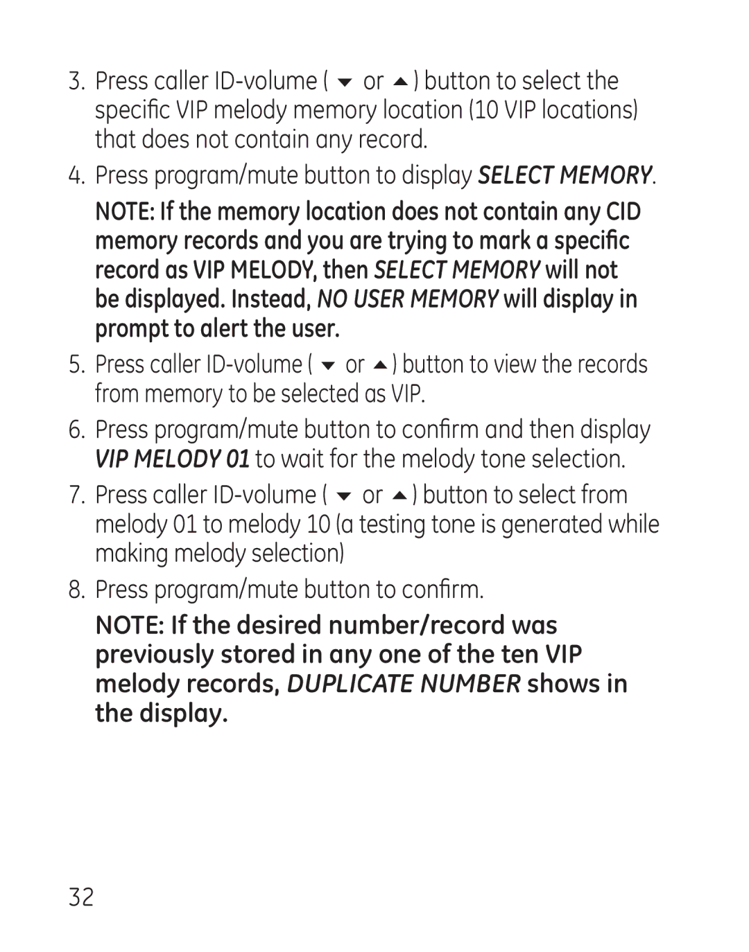 GE 29115 Series manual Press program/mute button to confirm 