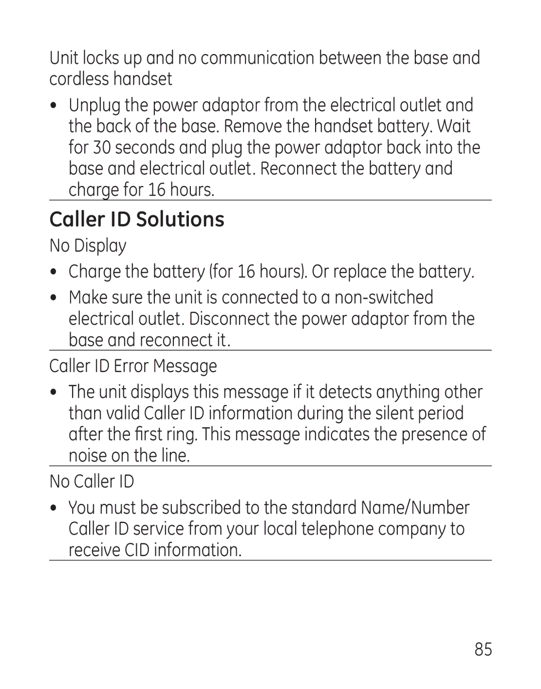 GE 29115 Series manual Caller ID Solutions 