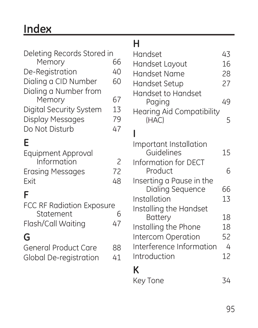 GE 29115 Series manual Hac 