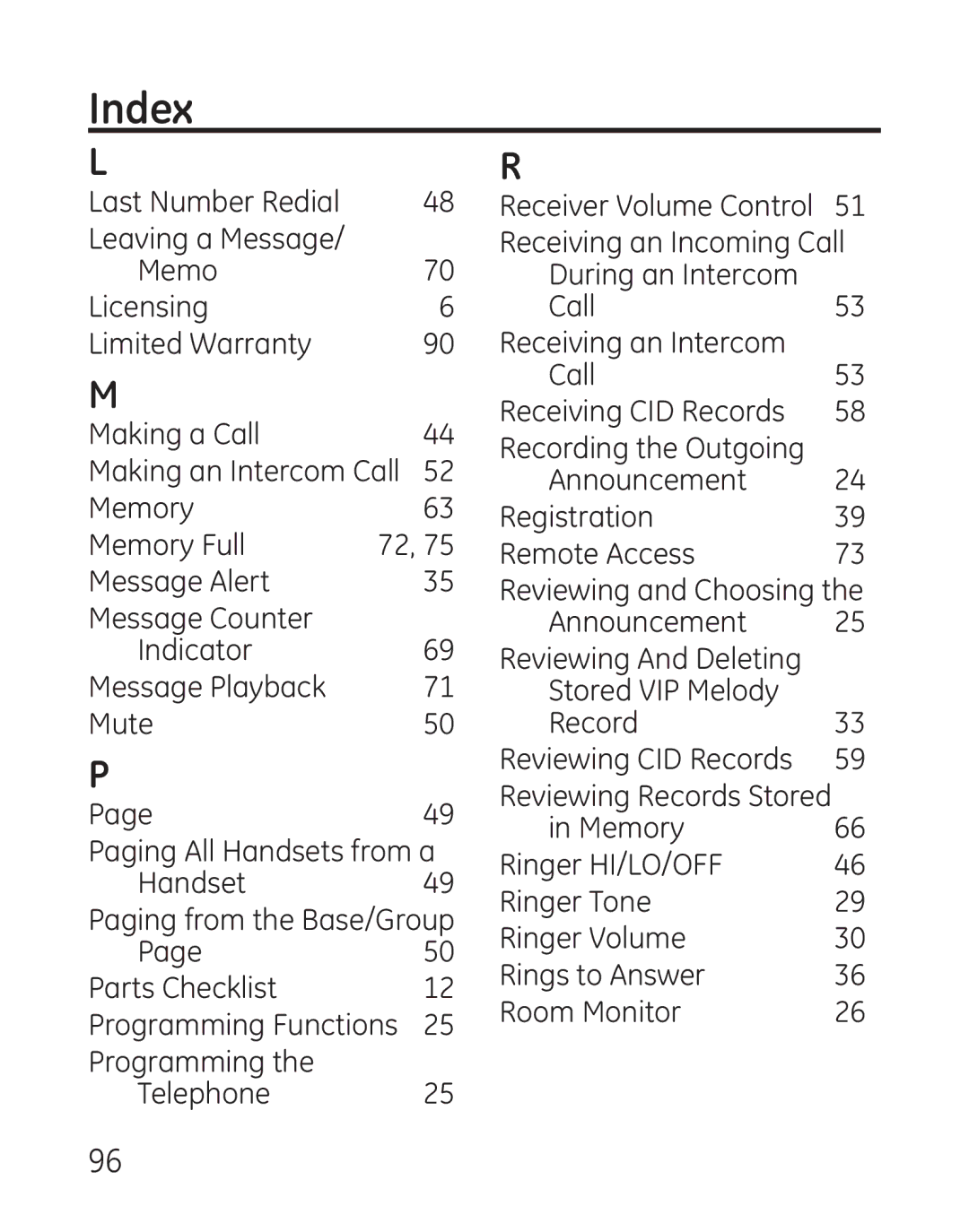 GE 29115 Series manual Reviewing and Choosing 