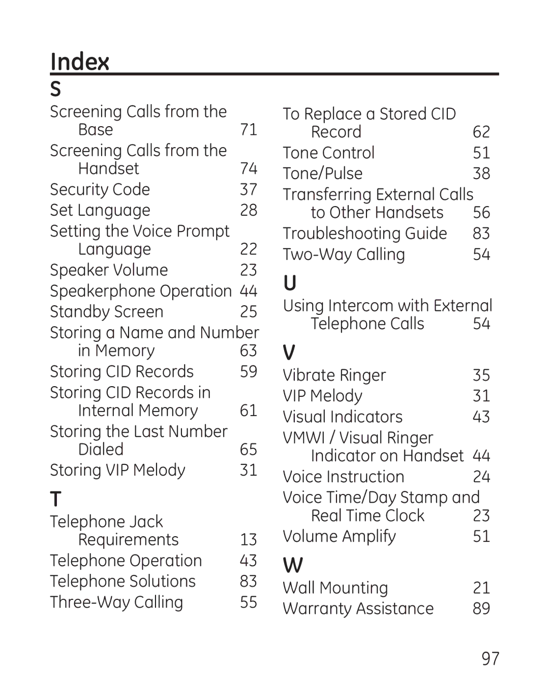 GE 29115 Series manual Base Record 