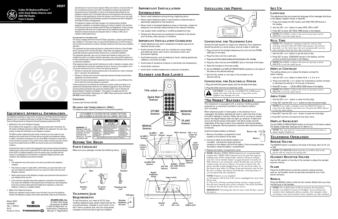 GE 29297 installation instructions Equipment Approval Information, Before You Begin, Important Installation Information 