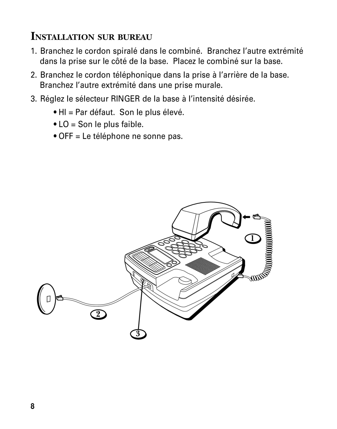 GE 29391 manual Installation SUR Bureau 