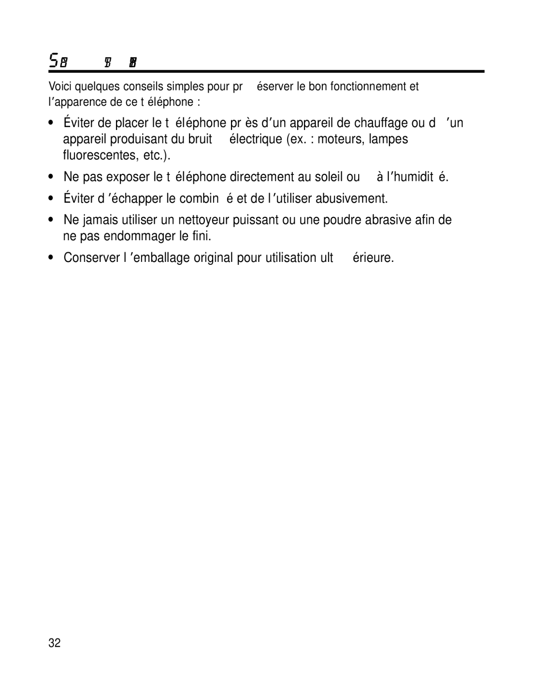 GE 29391 manual Soins ET Entretien 