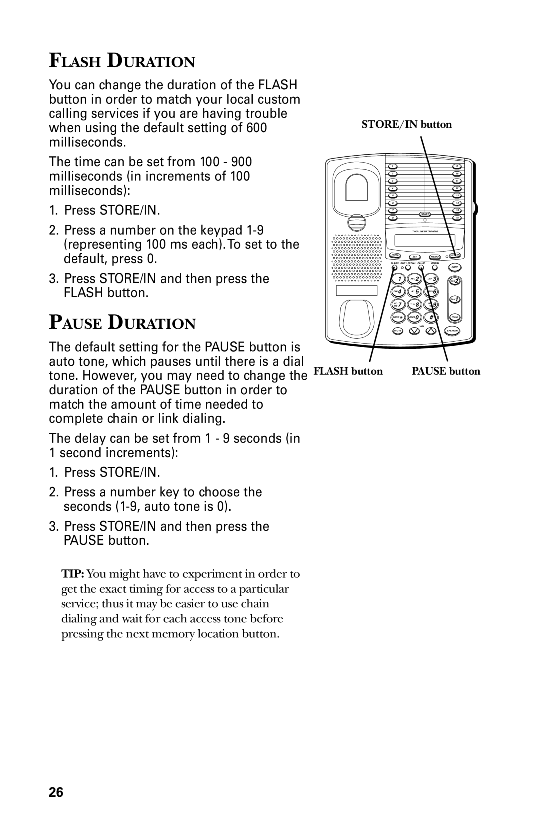 GE 29438 manual Flash Duration, Pause Duration 