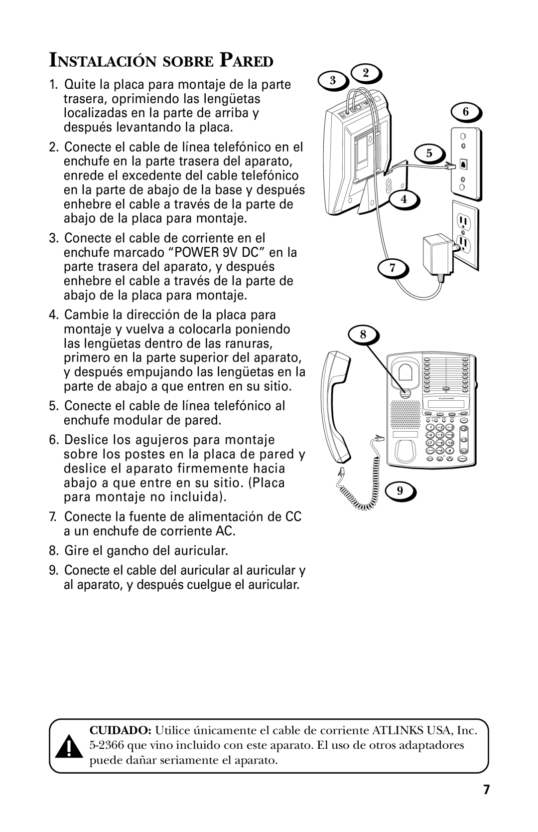 GE 29438 manual Instalación Sobre Pared, Quite la placa para montaje de la parte 