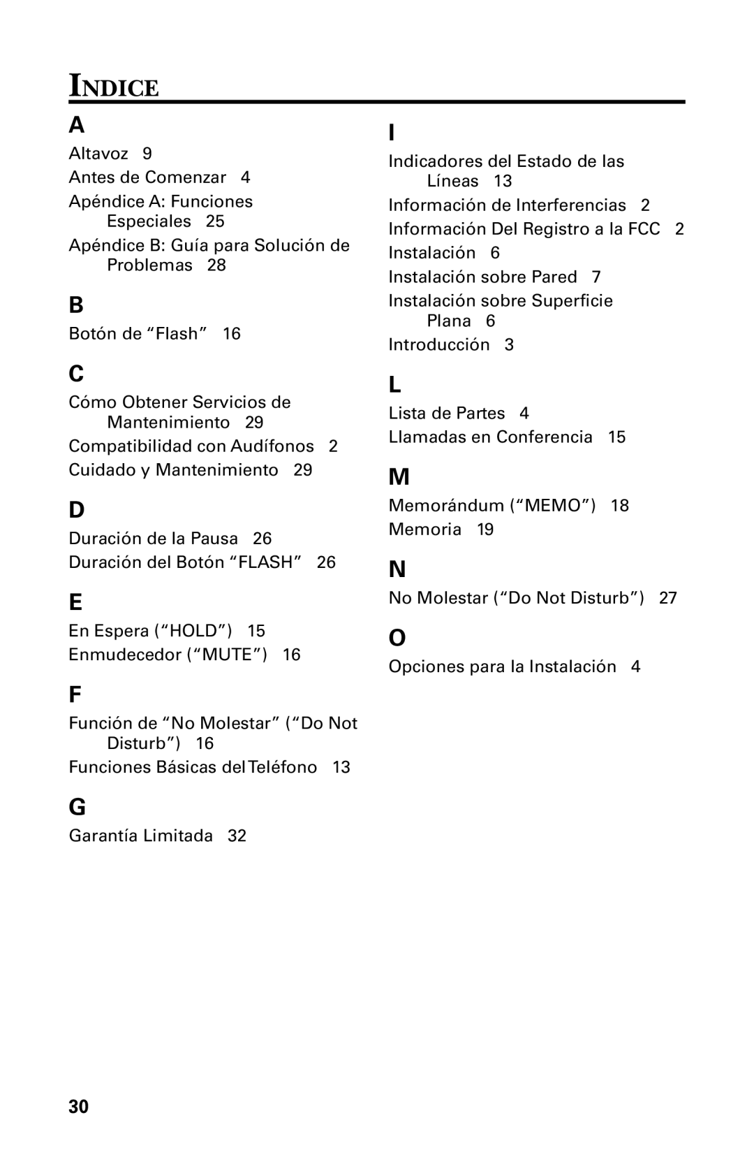 GE 29438 manual Indice 