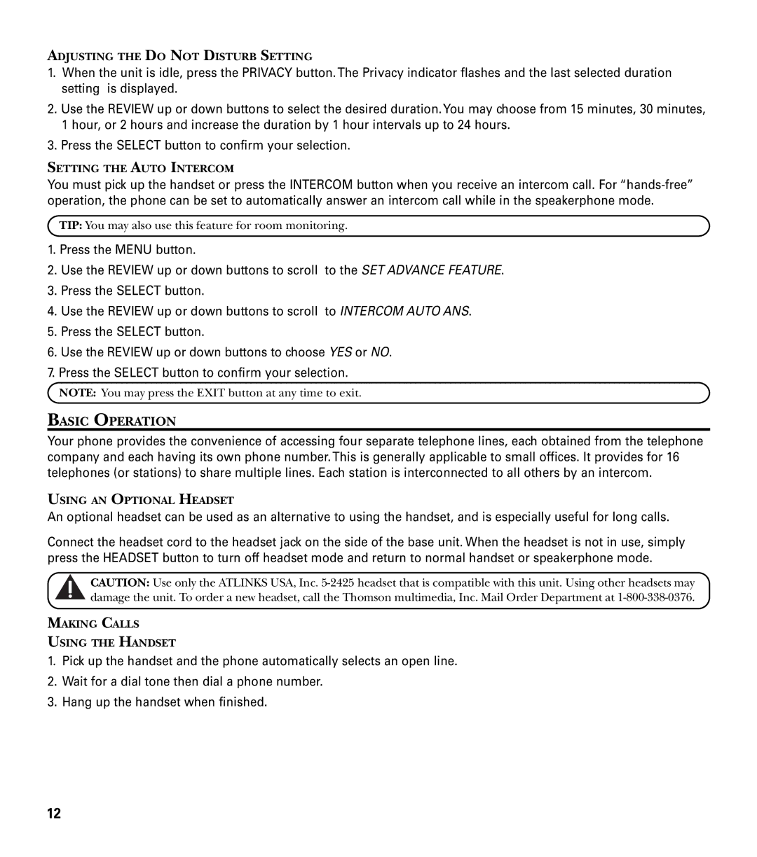 GE 29487 manual Basic Operation 