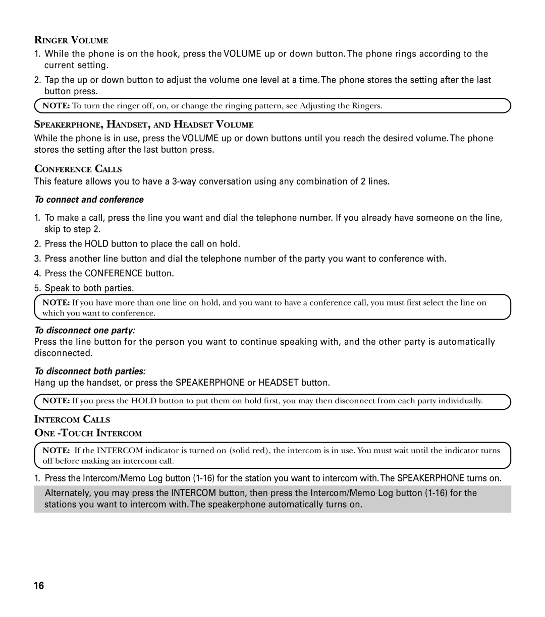 GE 29487 manual To connect and conference 