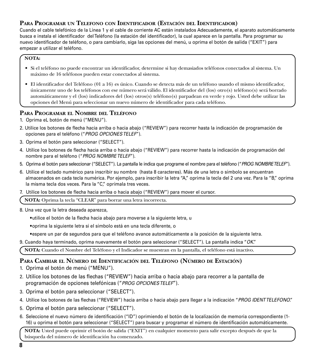 GE 29487 manual Nota 