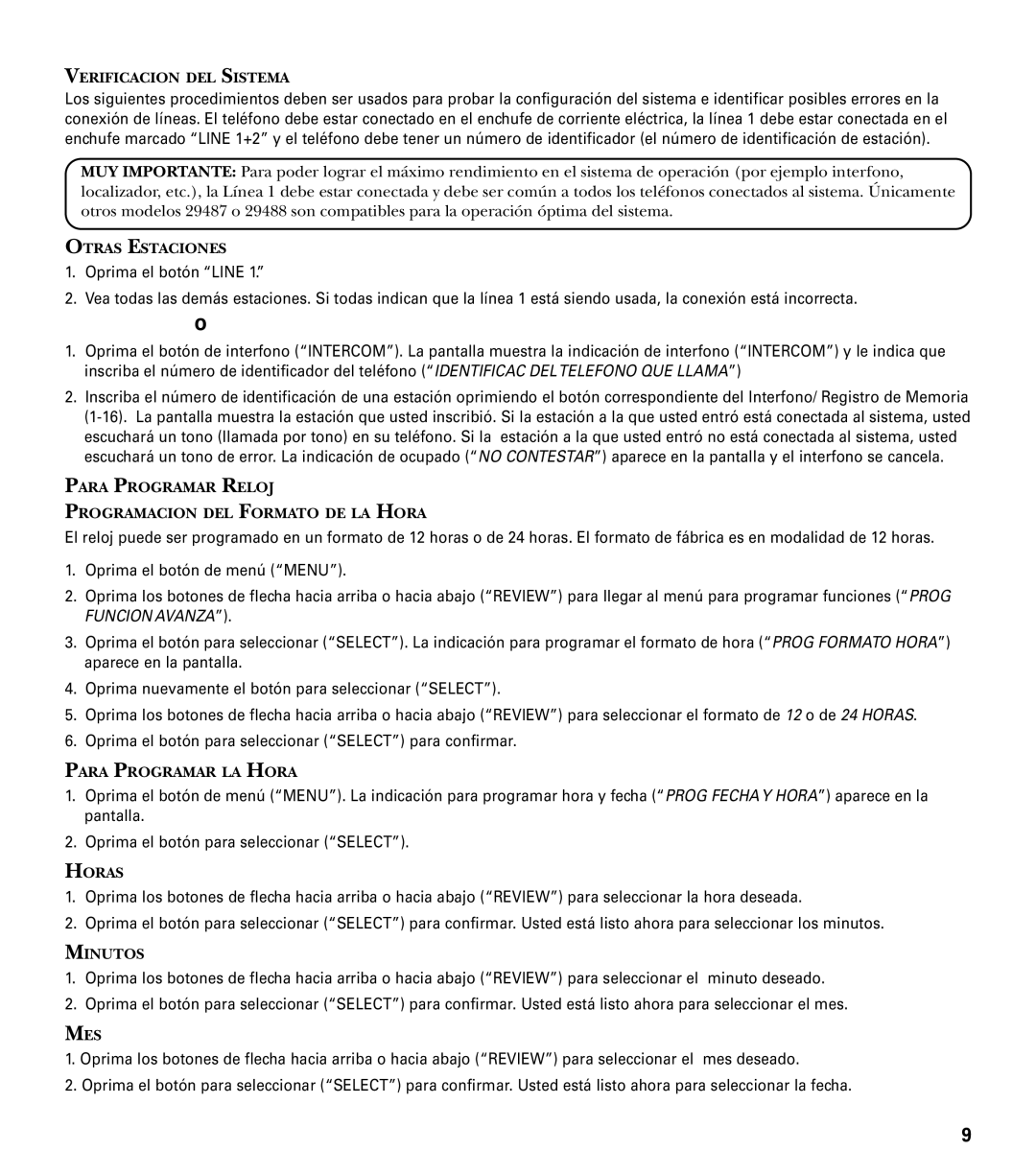 GE 29487 manual Otras Estaciones 