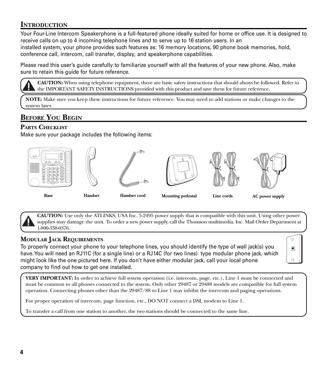 GE 29487 manual Introduction, Before YOU Begin 