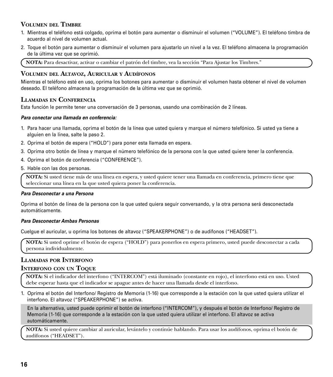 GE 29487 manual Para conectar una llamada en conferencia 