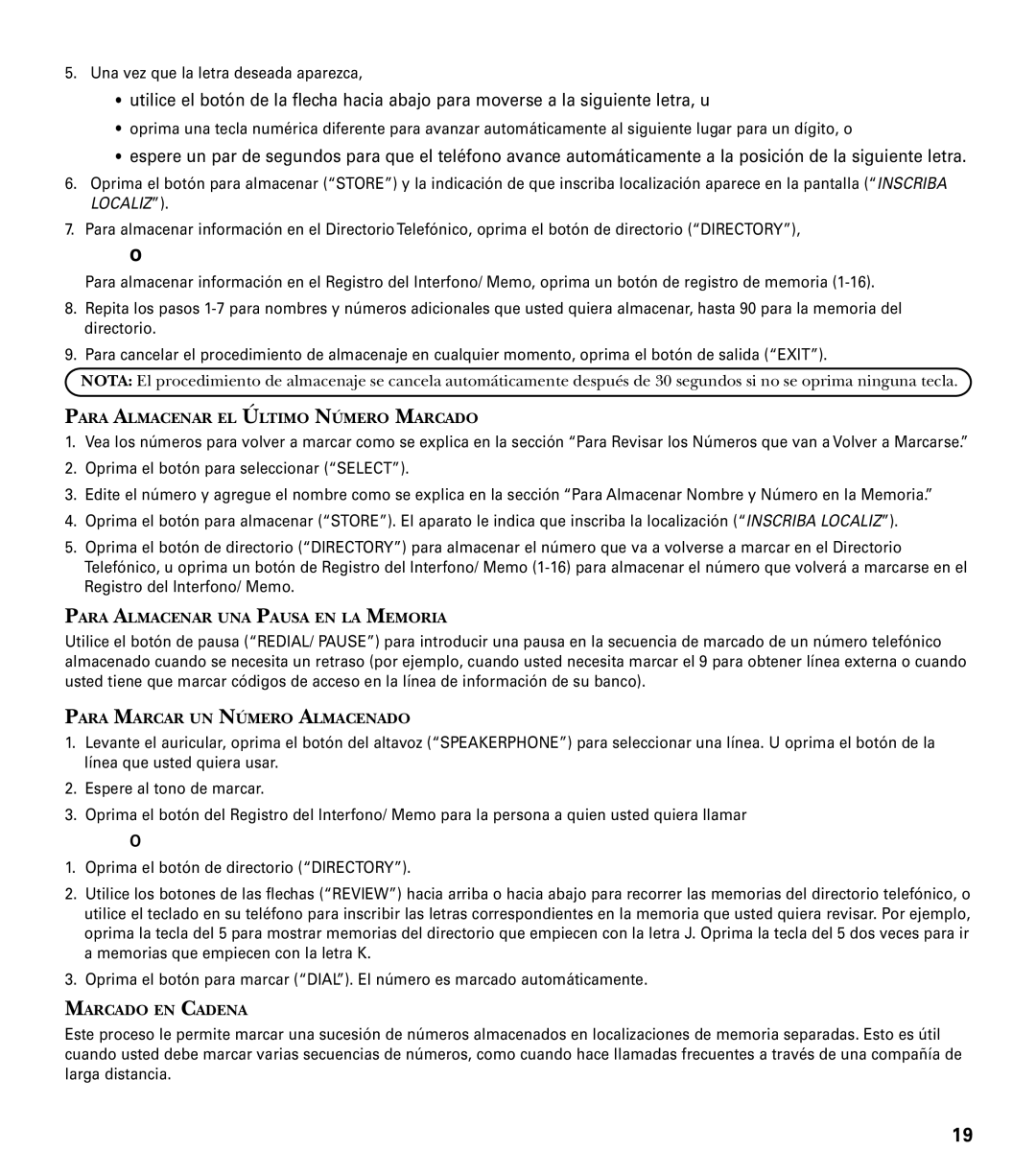 GE 29487 manual Una vez que la letra deseada aparezca 