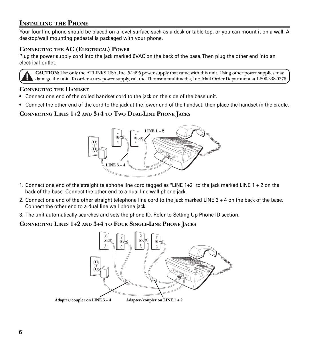 GE 29487 manual Installing the Phone 