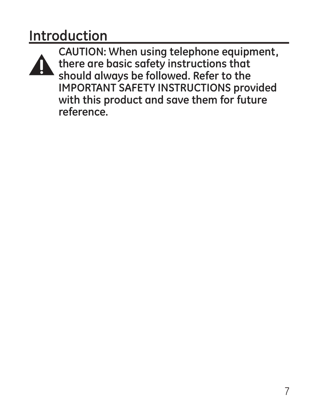 GE 29568 manual Introduction 