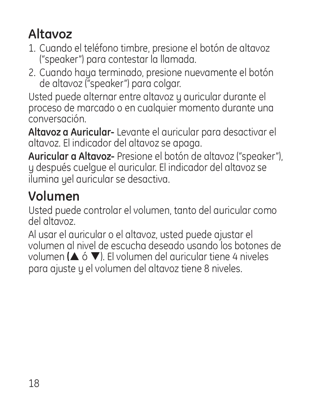 GE 29578 manual Volumen 