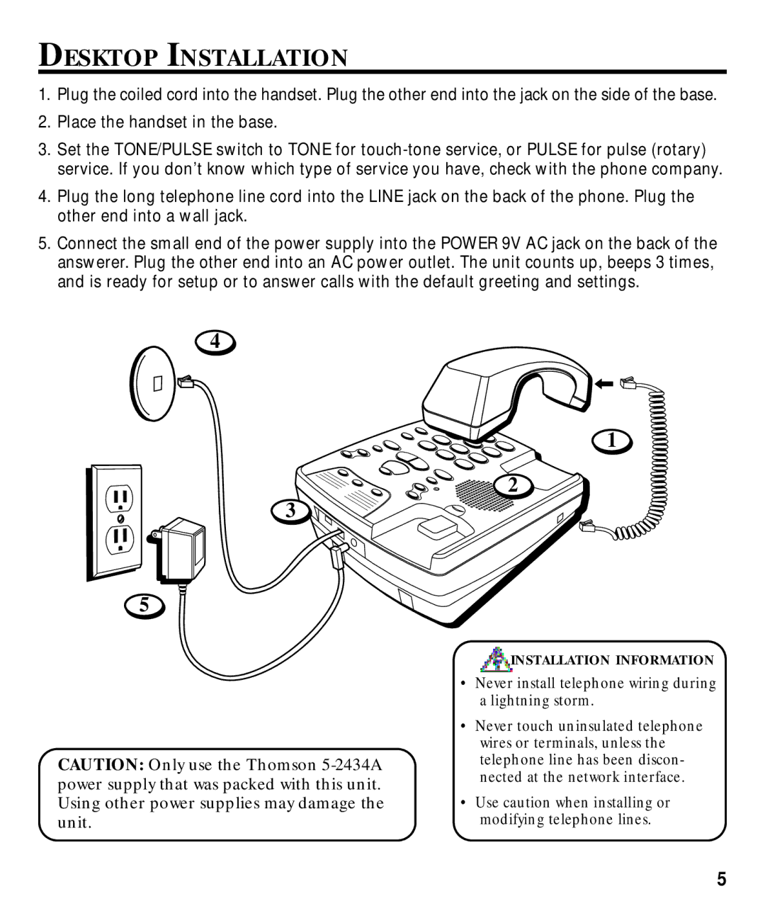 GE 29870 Series manual Desktop Installation 