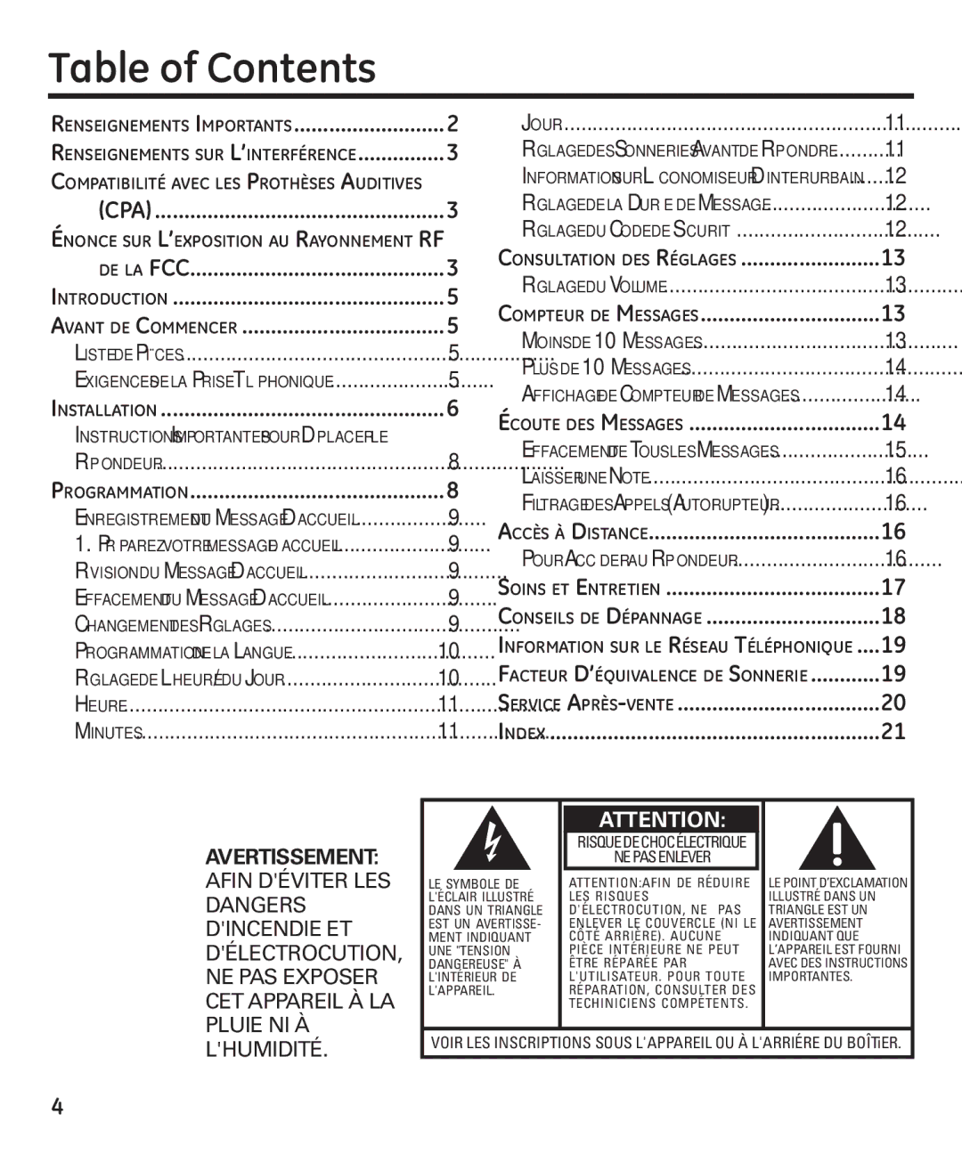 GE 29871 manual Cpa 