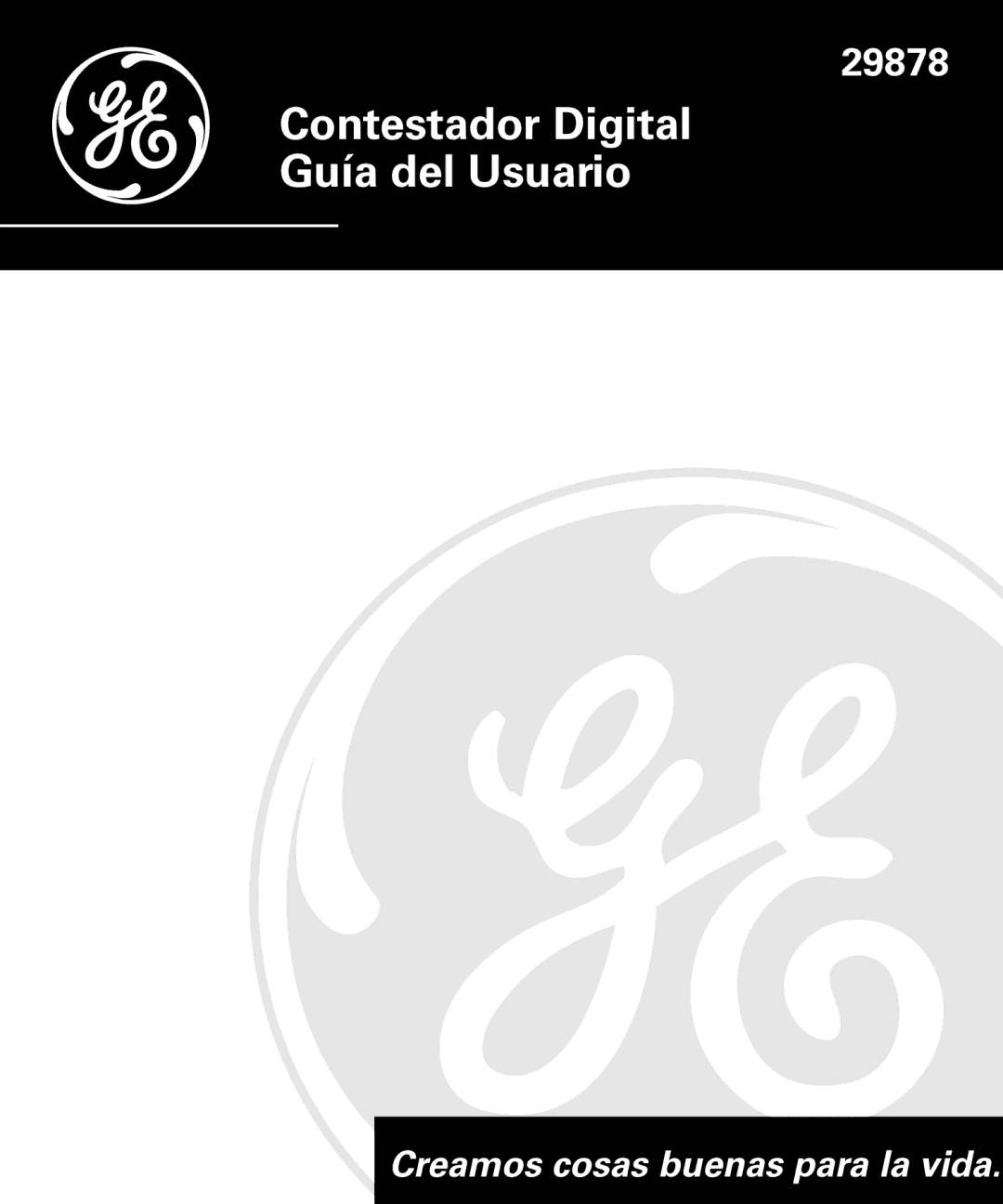 GE 29878 manual Contestador Digital Guía del Usuario 