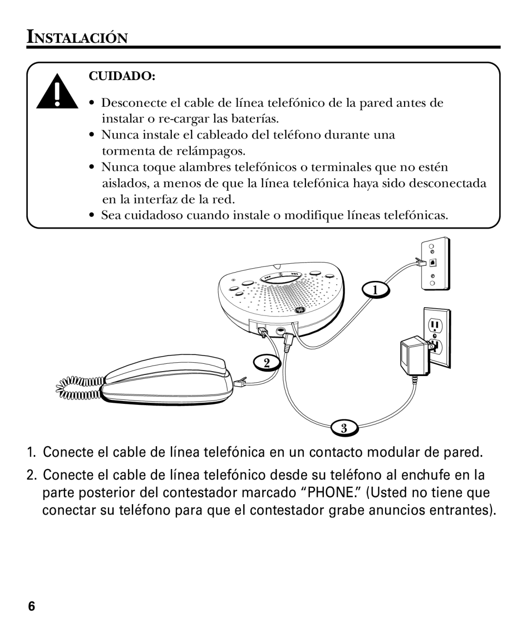 GE 29878 manual Instalación, Cuidado 