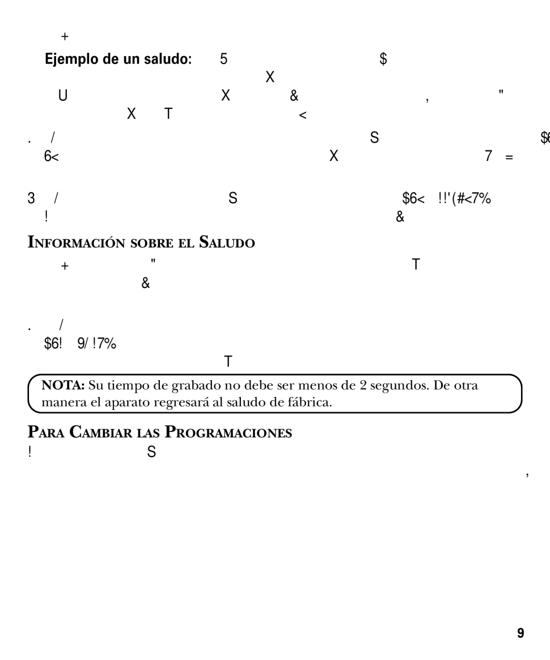 GE 29878 manual Información Sobre EL Saludo 