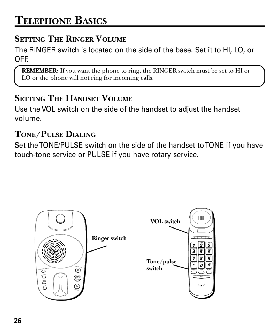 GE 29879 manual Telephone Basics 