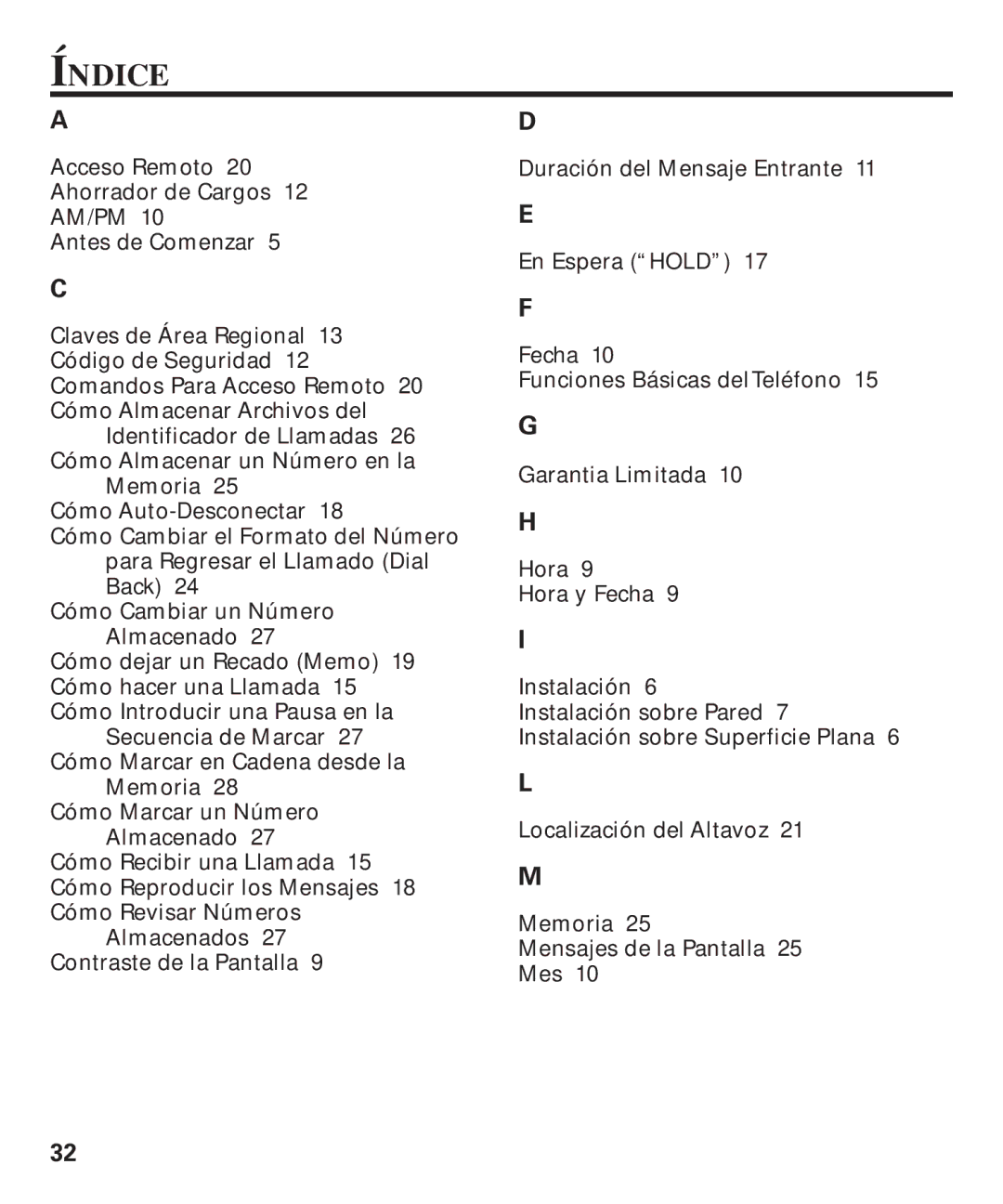 GE 29893 manual Índice 