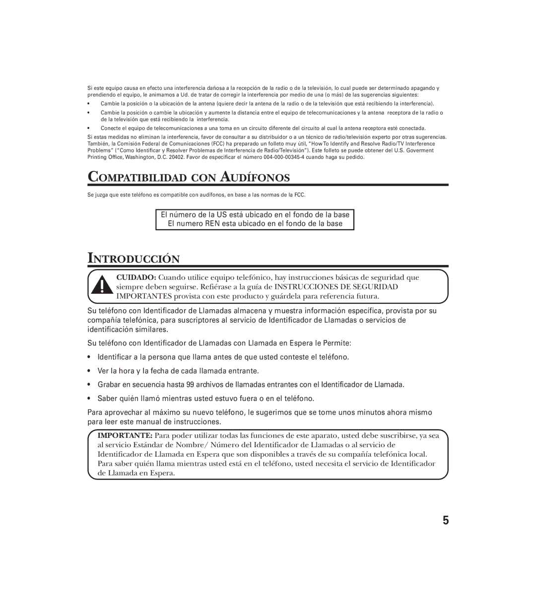 GE 29897 manual Compatibilidad CON Audífonos, Introducción 