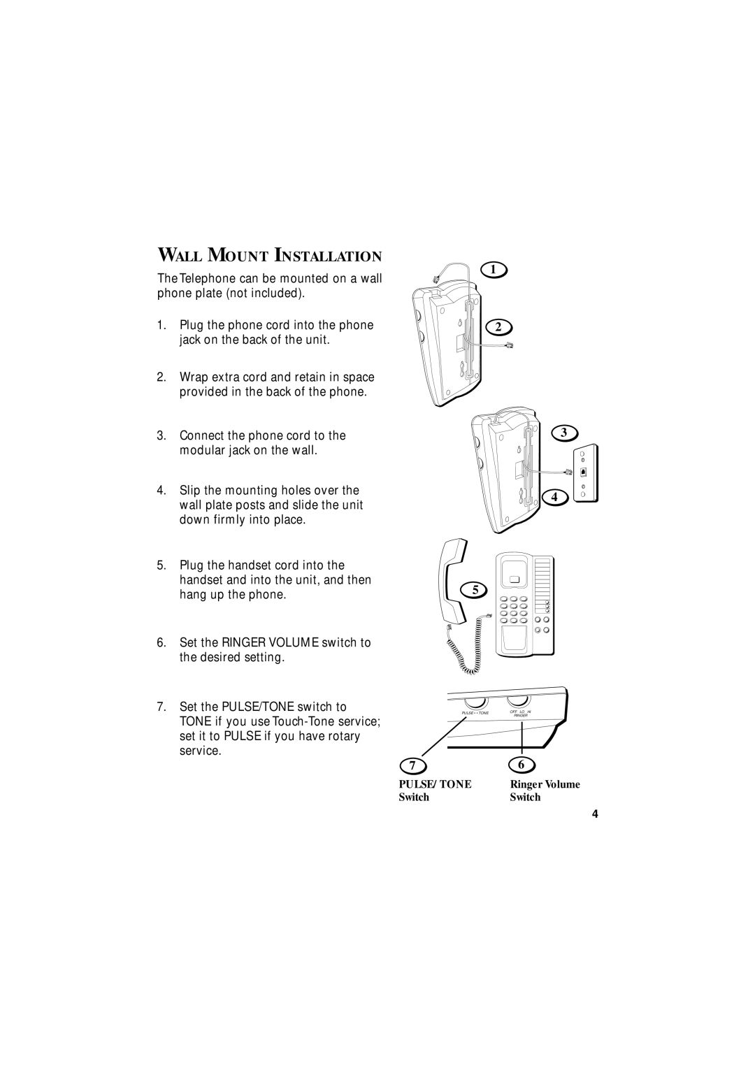 GE 343A6768-0001 instruction manual Wall Mount Installation 