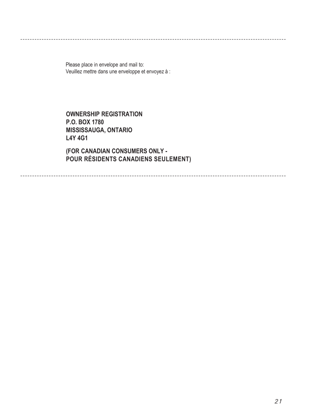 GE 350A4502P592 02-07 ATS manual OWNERSHIP REGISTRATION P.O. BOX MISSISSAUGA, ONTARIO L4Y 4G1 