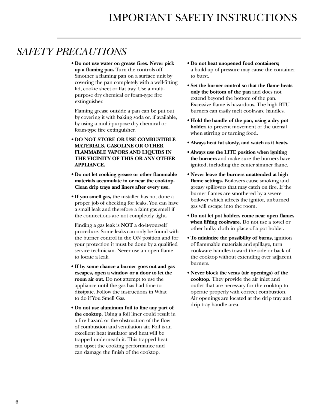 GE 36 owner manual Build-up of pressure may cause the container to burst 