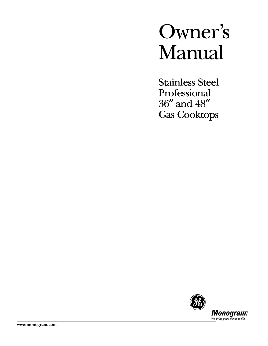 GE 36 owner manual 