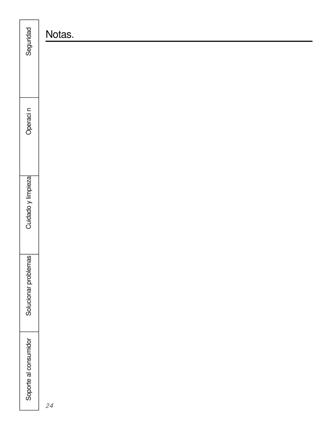 GE 3800 installation instructions Notas 