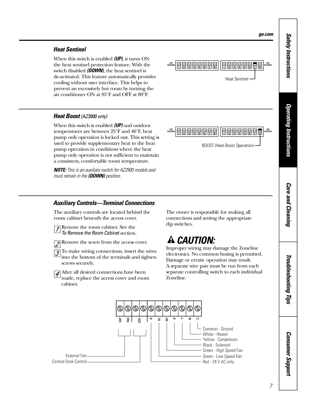 GE 2900, 3900 installation instructions Heat Sentinel, Ge.com 