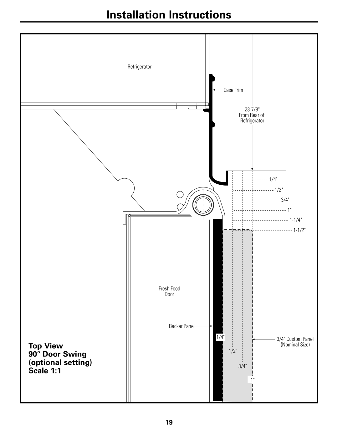 GE 48, 42 owner manual Top View 