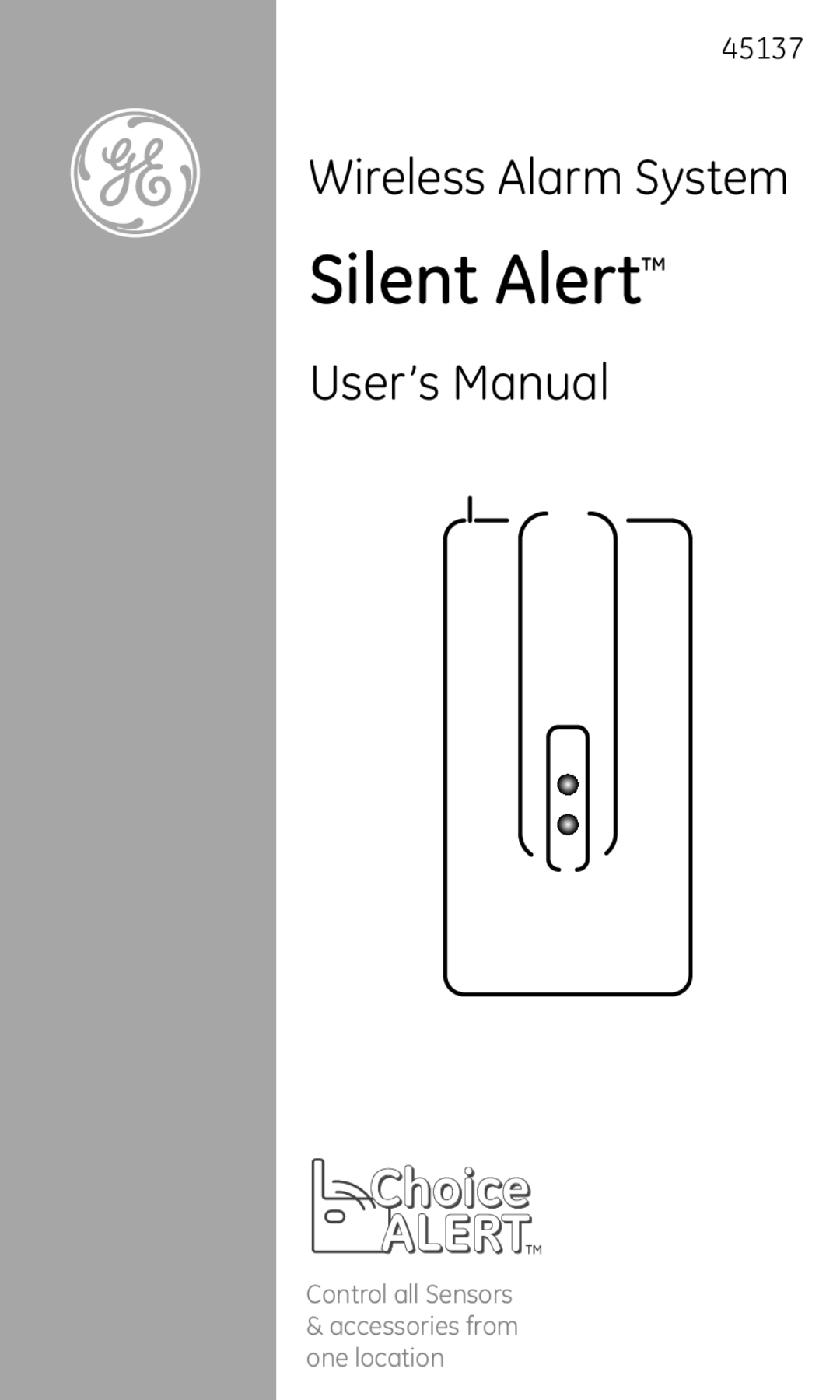 GE 45137 user manual Silent Alert 