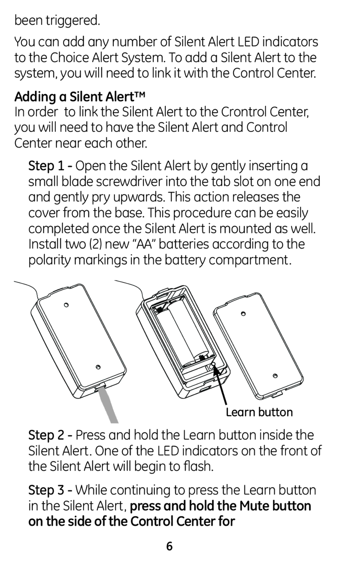 GE 45137 user manual Been triggered, Adding a Silent Alert 